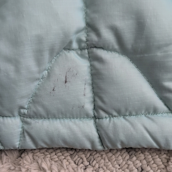 Outdoor Research Women's Light Aqua Hooded Puffer Jacket - Picture 15 of 17